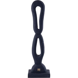 PTMD Decoratieve Standbeeld Rhyce - 17x11x65 cm - Hout - Zwart