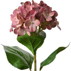 Clayre & Eef Kunstbloem Hortensia Roze Kunststof