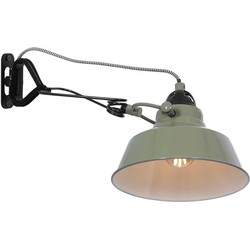 Mexlite wandlamp Nové - groen - metaal - 18 cm - E27 fitting - 1320G