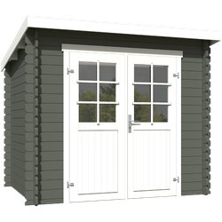 Blokhut Indi 230x175 Green Grey-Wit
