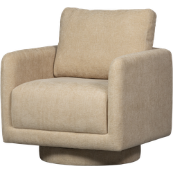 WOOOD Oscar Draaifauteuil - Chenille - Naturel - 64x78x79