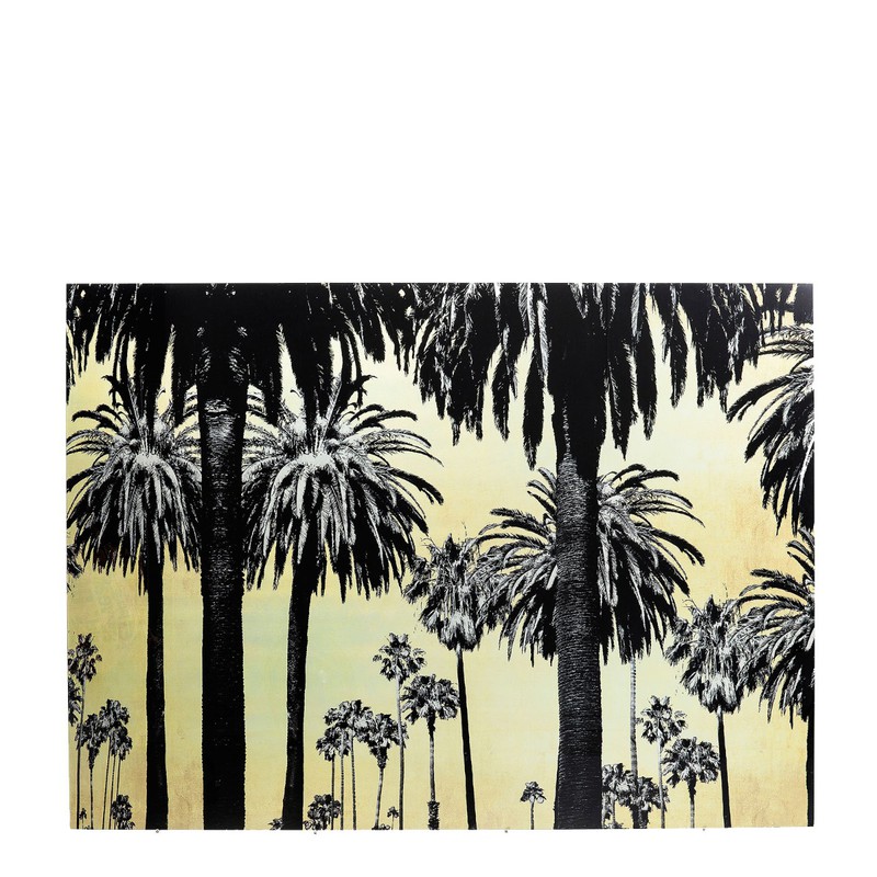 schilderij glass metallic palms 120 x 180 - 