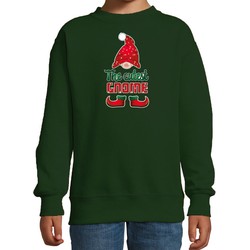 Bellatio Decorations kersttrui/sweater voor meisjes - Schattigste Gnoom - groen - Kerst kabouter 3-4 jaar (98/104) - kerst truien kind