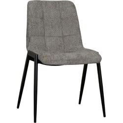 LABEL51 Eetkamerstoel Noor - Stone - Elite - Black Frame