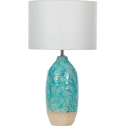 Beliani ATABA - Tafellamp-Blauw-Keramiek