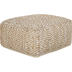 Beliani MASKI - Poef-Beige-Jute, Polyester