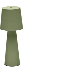 Kave Home - Kleine tafellamp voor buiten Arenys van groen geverfd metaal