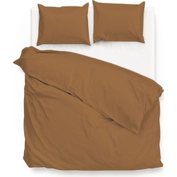 Zo!Home Dekbedovertrek Satinado Cognac Brown 260 x 200 220 cm + 2 slopen 60 x 70 cm