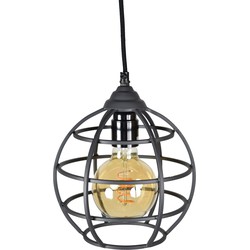 Hanglamp Globe 1-lichts Ø19 Vintage black