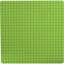 MSV Douche/bad anti-slip mat badkamer - rubber - limegroen - 54 x 54 cm - Badmatjes