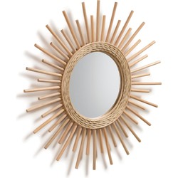 Kave Home - Marelli naturel rotan spiegel, Ø 60 cm