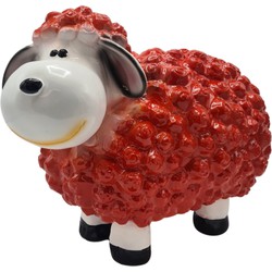 Tuinbeeld Schaap Rood 23cm