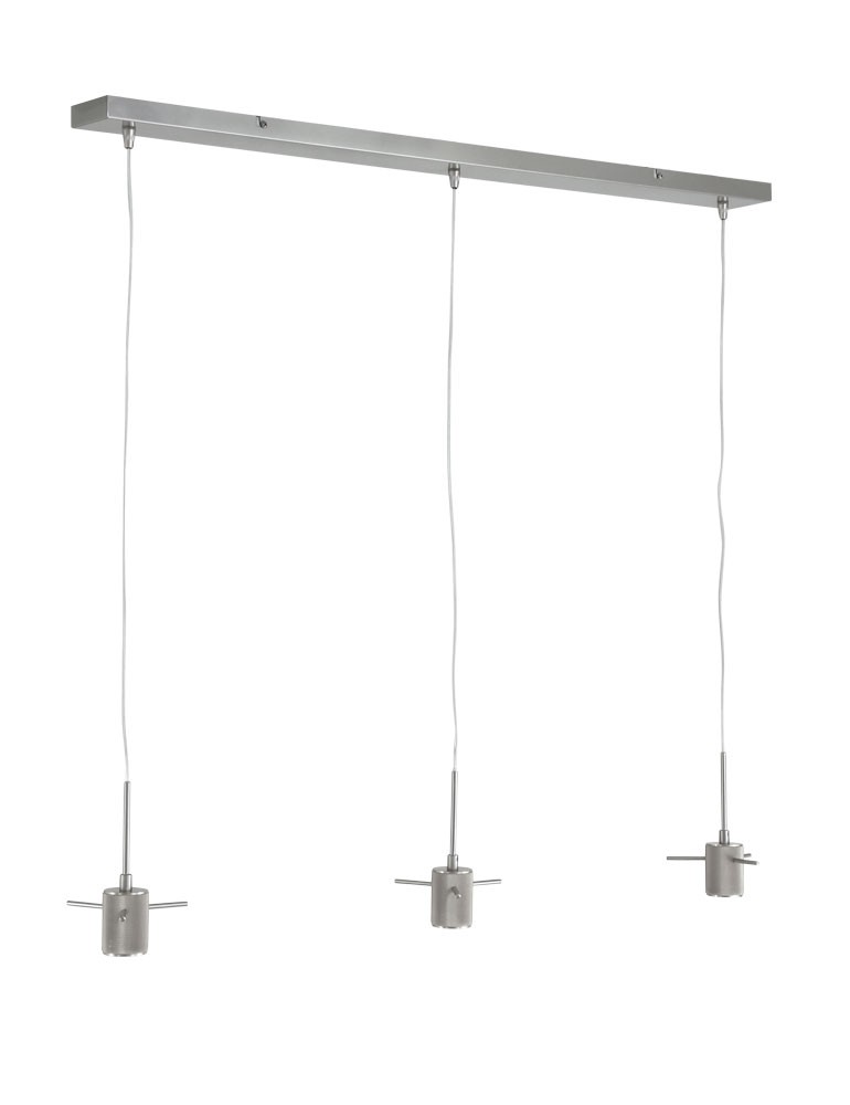Steinhauer Glass light hanglamp – E27 (grote fitting) – staal - 