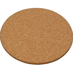 6x Kurken onderzetters 20 cm rond - Panonderzetters