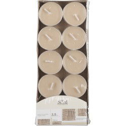 Geurtheelichtjes - 10x stuks - cederhout - beige - was - 3,5 uur - geurkaarsen