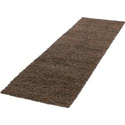 Hoogpolig Loper - Candy Shaggy Bruin - 80 X 250 CM