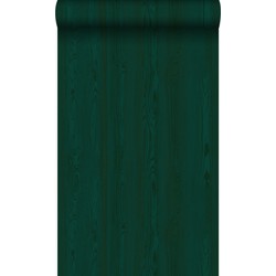Origin Wallcoverings behang houten planken smaragd groen - 53 cm x 10,05 m - 347535