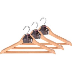 9x Kledinghangers hout - Kledinghangers