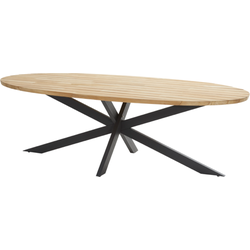 Taste 4SO Prado Diningtafel Teak Antracite Ellipse 240 x 115 cm