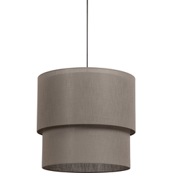 Basiclabel Kelk Hanglamp met Dubbele Kap - Linnen - Zand - 60x45x45