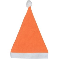 50x Oranje budget kerstmuts voor volwassenen - Kerstmutsen