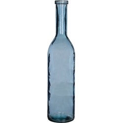 Mica Decorations Rioja Fles Vaas - H100 x Ø21 cm - Gerecycled Glas - Lichtblauw