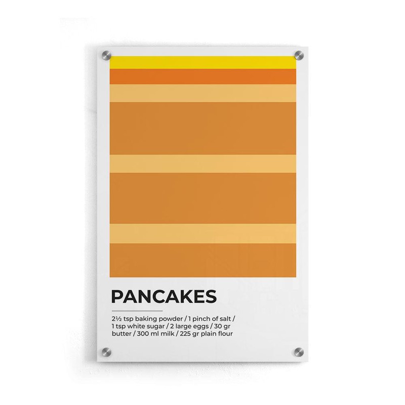 Pancakes Abstract - Walljar - Wanddecoratie - Schilderij - Plexiglas - 