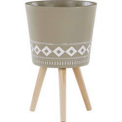 Beliani ARTA - Plantenbak voor buiten-Beige-Klei-vezelmengsel