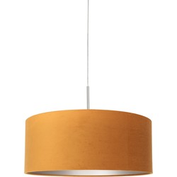 Hanglamp met rond okergele kap Steinhauer Sparkled Light Goud