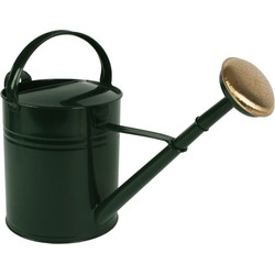 Talen Tools Gieter - groen - goudkleurige broeskop - metaal - 10l - Gieters