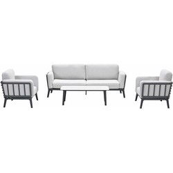 Garden Impressions Sentosa loungeset 4-delig - donker grijs