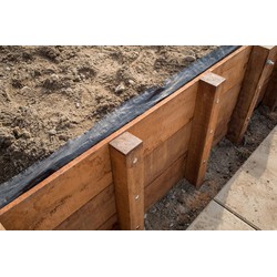 Opgeklampte schotten hardhout klasse 1 40 mm L250xH80 cm Tuindeco