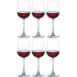 6x Wijnglas/wijnglazen Versailles voor rode wijn 360 ml - Wijnglazen