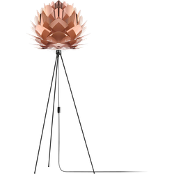 Silvia Medium vloerlamp copper - met tripod zwart - Ø 50 cm