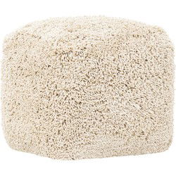 MUST Living Pouf Celeste Beige,40x40x40 cm, beige, 100% polyester