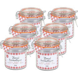 Urban Living Voorraadpot/bewaarpot - 10x - 250 ml - glas - met beugelsluiting - D8.5 x H10 cm - Voorraadpot