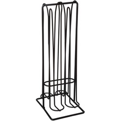 Koffie cuphouder - zwart - 30 cm - metaal - capsule houder - Koffiecuphouders