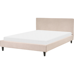 Beliani FITOU - Tweepersoonsbed-Beige-Polyester