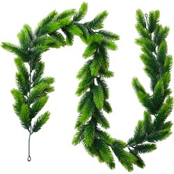 Clayre & Eef Kerstguirlande 180 cm Groen Kunststof Kunstplant