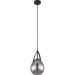 Industriële hanglamp Diethild - L:15cm - E27 - Metaal - Zwart