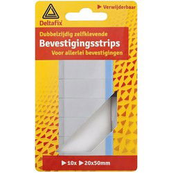 Strips verwijderb 20x50mm wit 10st