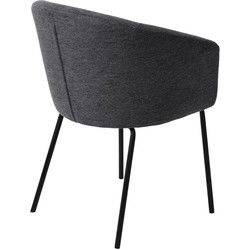 Eetkamerstoel Easton Donkergrijs Fabric - Giga Living - Set van 2