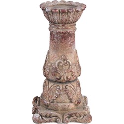 PTMD Burnt Red cream cement candle holder square base