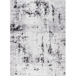 Modern Abstract Tapijt NATALIA - Wit/Grijs - 200x275 cm