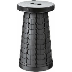Benson Opvouwbare kruk - zwart - kunststof - 25x45cm- inklapbare stoel - Krukjes