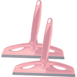 Douchewissers/raamwissers - 2 stuks - roze - 20 cm - Raamwissers