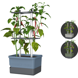 Gusta Garden - Charly Chili - Chiliplanten - Chiliplanter met watertank - Kweekbox - Kweektafel - Blauw