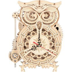 Robotime Mechanische Uilklok bouwpakket Volwassenen DIY Miniatuur Knutselen