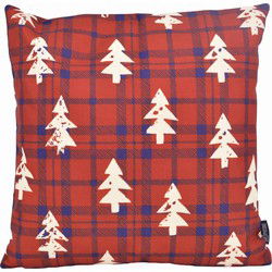 Tartan Christmas Tree | 45 x 45 cm | Kussenhoes | Katoen/Linnen