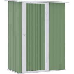 4goodz Outsunny Stalen Tuinkast Balkonkast  84x142x189 cm - Grijs